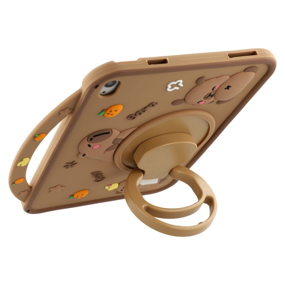 iPad 11" (2025) / 10.9" (2022) EIDERWOOD Silikon Deksel m. Roterende Kickstand - Capybara