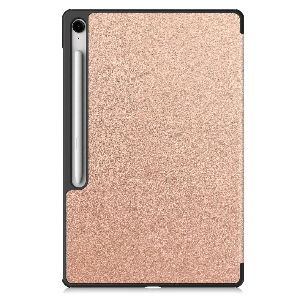 EIDERWOOD Samsung Galaxy Tab S10 FE+ (Plus) Kunstskinn Flip Deksel m. Stativfunksjon & Pencil Holder - Rose Gold
