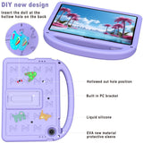 EIDERWOOD Lenovo Tab 10.1" Barnedeksel med Stativ og Håndholder - Lilla