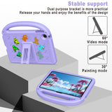 EIDERWOOD Lenovo Tab 10.1" Barnedeksel med Stativ og Håndholder - Lilla