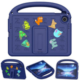 EIDERWOOD Lenovo Tab 10.1" Barnedeksel med Stativ og Håndholder - Mørk Blå