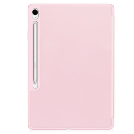 EIDERWOOD Samsung Galaxy Tab S10 FE+ (Plus) Tri-Fold Kunstskinn Flip Deksel med Stylus Pen Holder - Rosa