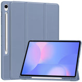 EIDERWOOD Samsung Galaxy Tab S10 FE+ (Plus) Tri-Fold Kunstskinn Flip Deksel med Stylus Pen Holder - Lavendel