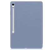 EIDERWOOD Samsung Galaxy Tab S10 FE+ (Plus) Tri-Fold Kunstskinn Flip Deksel med Stylus Pen Holder - Lavendel