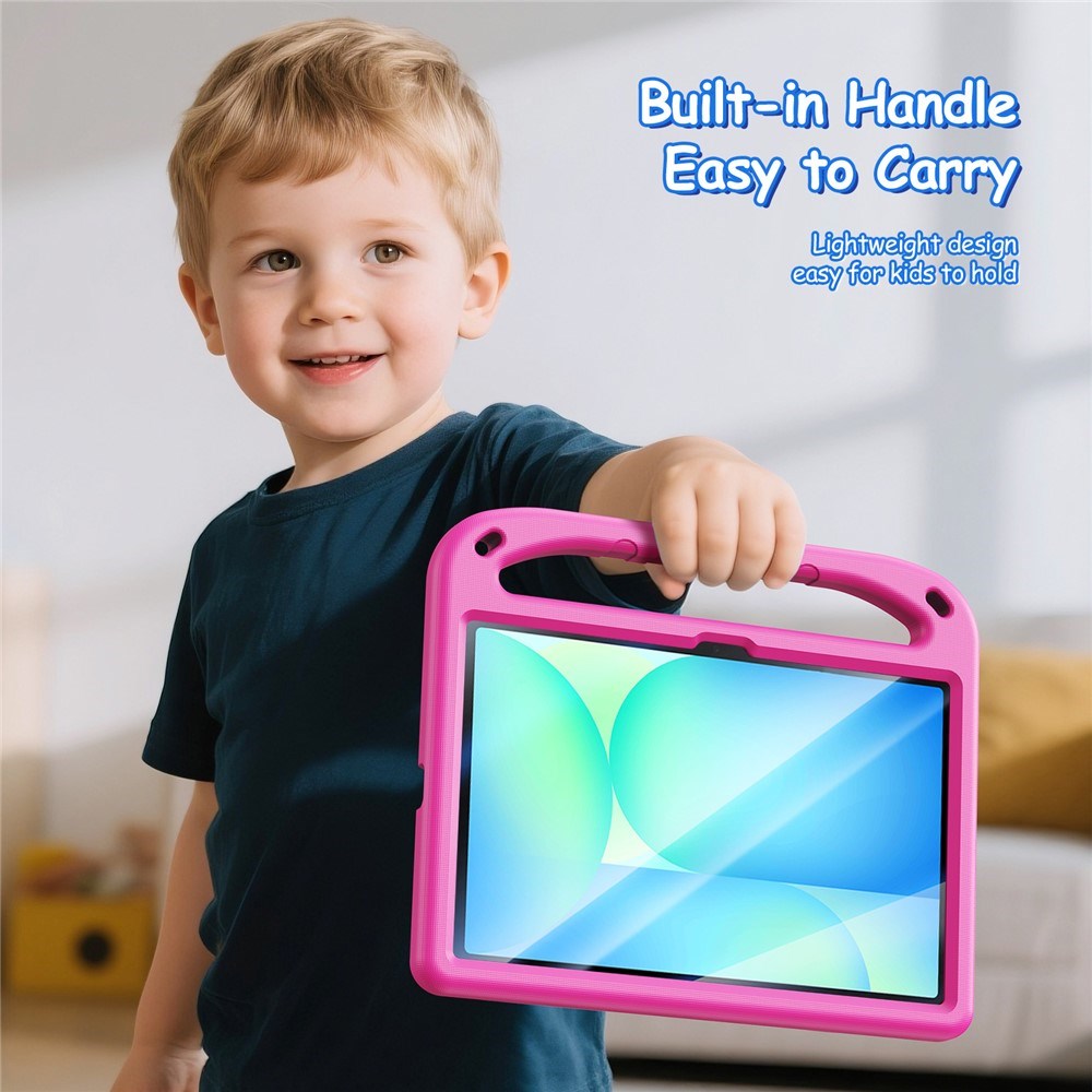 DUX DUCIS Samsung Galaxy Tab S10 Lite / S10 FE / S9 FE / S9 / S8 / S7 Barnedeksel med Stativfunksjon & Styluspennholder - Rosa