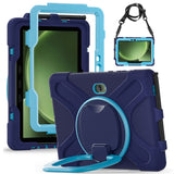 Samsung Galaxy Tab Active5 Pro / Active4 Pro EIDERWOOD Hybrid Plast Barne Deksel m. Kickstand & Stropp - Blå