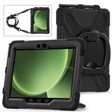 Samsung Galaxy Tab Active5 Pro / Active4 Pro EIDERWOOD Hybrid Plast Barne Deksel m. Kickstand & Stropp - Svart