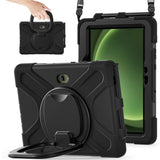 Samsung Galaxy Tab Active5 Pro / Active4 Pro EIDERWOOD Hybrid Plast Barne Deksel m. Kickstand & Stropp - Svart