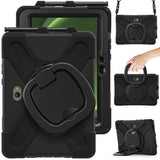 Samsung Galaxy Tab Active5 Pro / Active4 Pro EIDERWOOD Hybrid Plast Barne Deksel m. Kickstand & Stropp - Svart