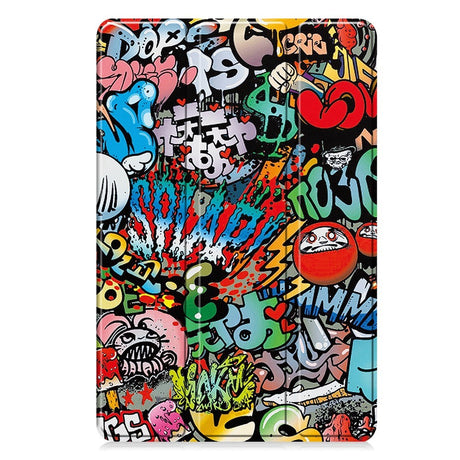 Lenovo Idea Tab 11 EIDERWOOD Kunstskinn Flipp Deksel med Motiv - Graffiti