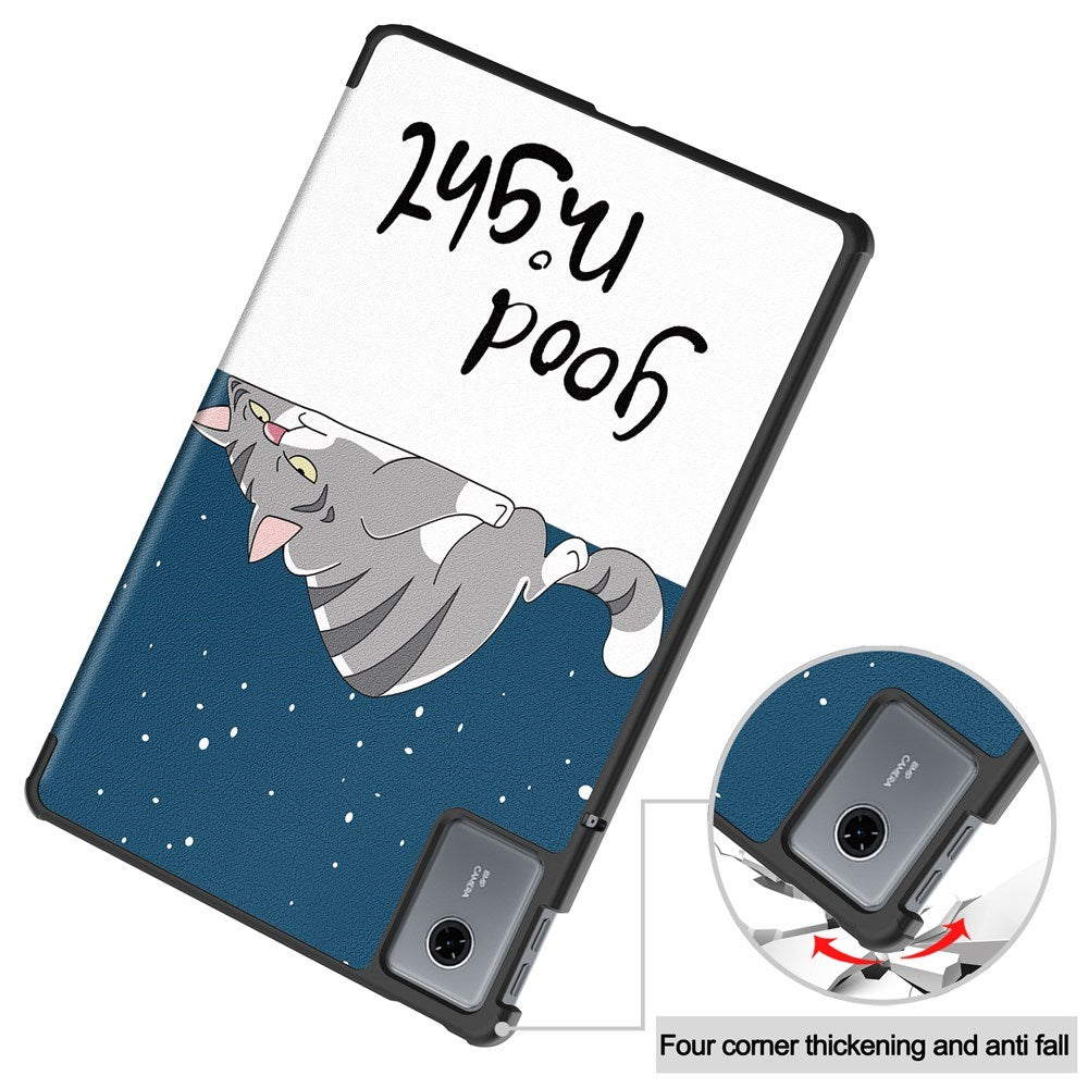 Lenovo Idea Tab 11 EIDERWOOD Kunstskinn Flipp Deksel med Motiv - Sovende Katt