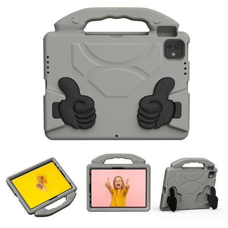 EIDERWOOD iPad Pro 11" (2025 - 2018) / Air (2022 / 2020) Barn Deksel m. Thumb Kickstand - Grå