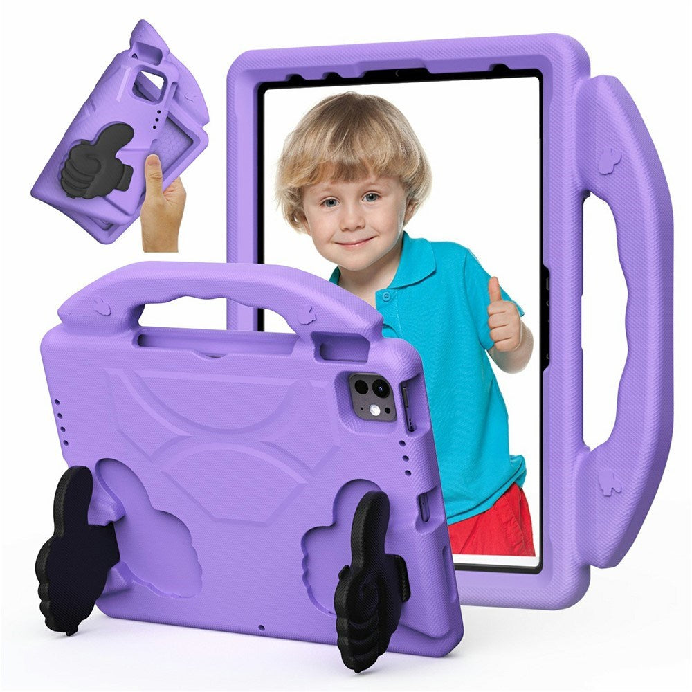 EIDERWOOD iPad Pro 11" (2025 - 2018) / Air (2022 / 2020) Barn Deksel m. Thumb Kickstand - Lilla