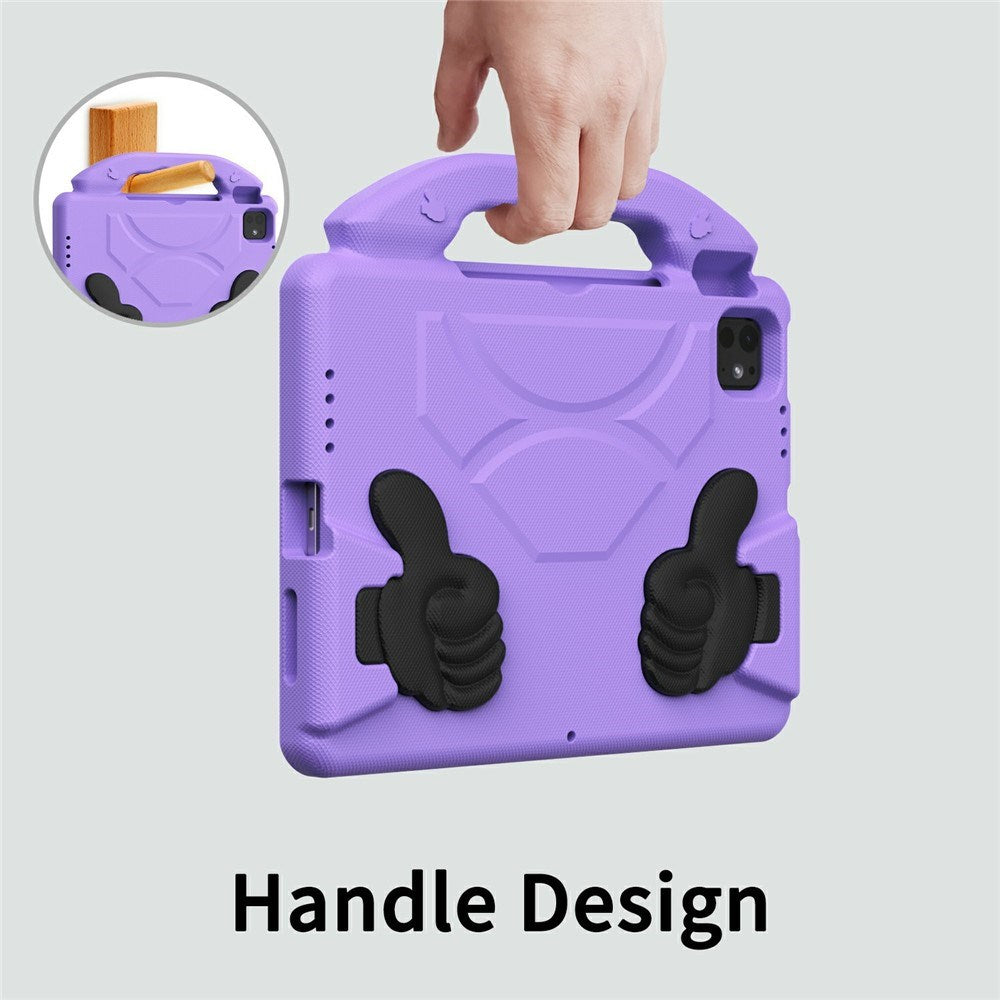 EIDERWOOD iPad Pro 11" (2025 - 2018) / Air (2022 / 2020) Barn Deksel m. Thumb Kickstand - Lilla