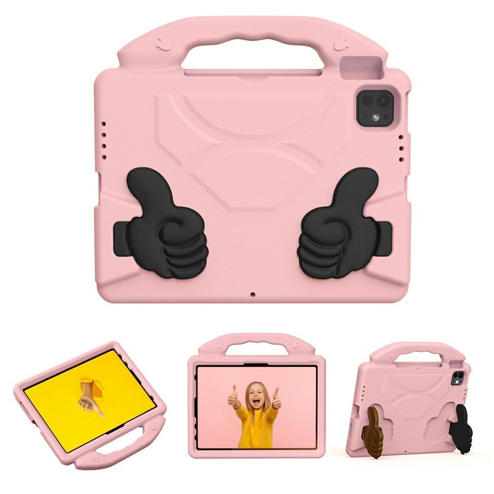 EIDERWOOD iPad Pro 11" (2025 - 2018) / Air (2022 / 2020) Barn Deksel m. Thumb Kickstand - Rosa