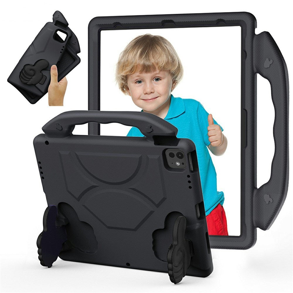 EIDERWOOD iPad Pro 12.9" (2022 / 2021 / 2020 / 2018) / Air 13" (2025 / 2024) / Pro 13" (2025 / 2024) Barn Deksel m. Thumb Kickstand - Svart