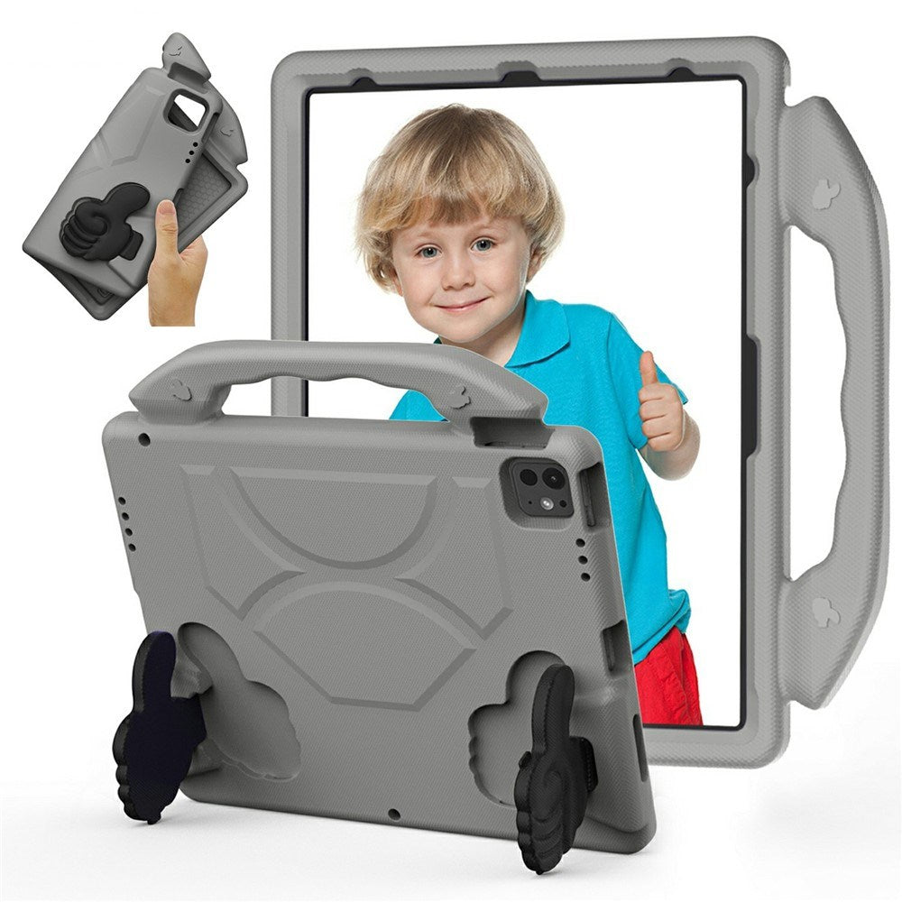 EIDERWOOD iPad Pro 12.9" (2022 / 2021 / 2020 / 2018) / Air 13" (2025 / 2024) / Pro 13" (2025 / 2024) Barn Deksel m. Thumb Kickstand - Grå