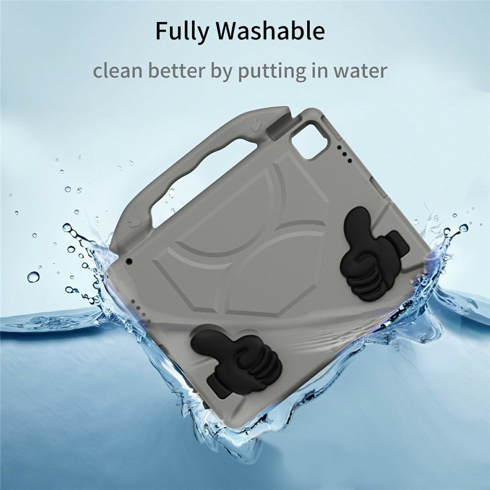 EIDERWOOD iPad Pro 12.9" (2022 / 2021 / 2020 / 2018) / Air 13" (2025 / 2024) / Pro 13" (2025 / 2024) Barn Deksel m. Thumb Kickstand - Grå