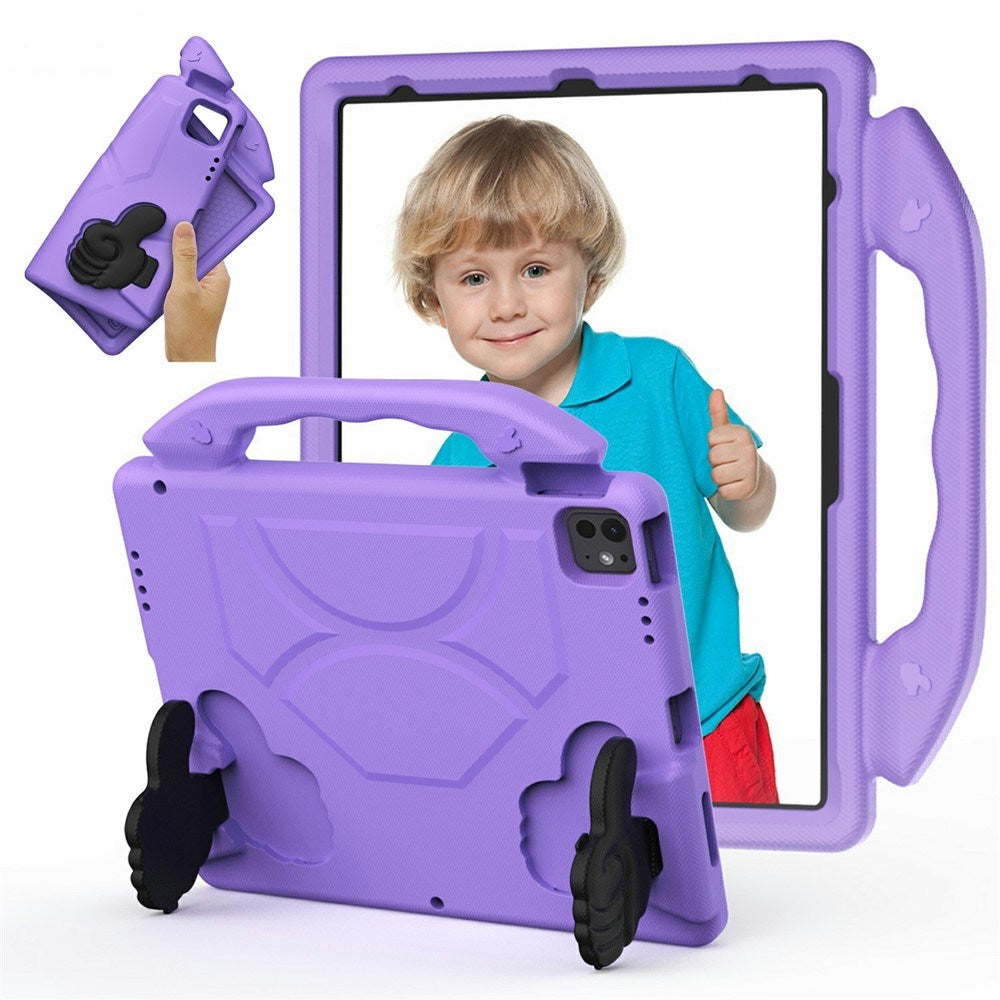 EIDERWOOD iPad Pro 12.9" (2022 / 2021 / 2020 / 2018) / Air 13" (2025 / 2024) / Pro 13" (2025 / 2024) Barn Deksel m. Thumb Kickstand - Lilla