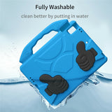 EIDERWOOD iPad 9.7" (2018 / 2017) / Air 2 / Air Barn Deksel m. Thumb Kickstand - Blå