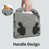 EIDERWOOD Xiaomi Redmi Pad 2 / SE / 6 / 5 / Lenovo Tab M11 / Samsung Galaxy Tab S10 FE / S9 FE / S9 / S8 / S7 Barn Deksel m. Thumb Kickstand - Grå