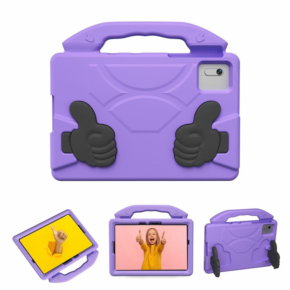 EIDERWOOD Xiaomi Redmi Pad 2 / SE / 6 / 5 / Lenovo Tab M11 / Samsung Galaxy Tab S10 FE / S9 FE / S9 / S8 / S7 Barn Deksel m. Thumb Kickstand - Lilla