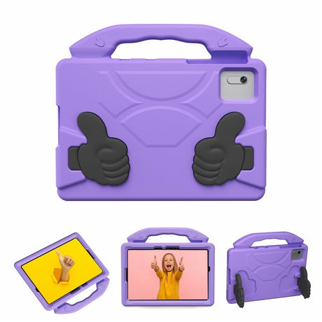 EIDERWOOD Xiaomi Redmi Pad 2 / SE / 6 / 5 / Lenovo Tab M11 / Samsung Galaxy Tab S10 FE / S9 FE / S9 / S8 / S7 Barn Deksel m. Thumb Kickstand - Lilla