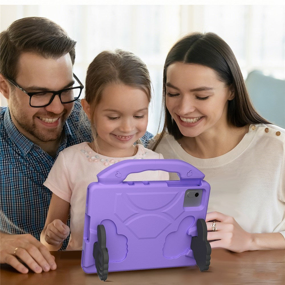 EIDERWOOD Xiaomi Redmi Pad 2 / SE / 6 / 5 / Lenovo Tab M11 / Samsung Galaxy Tab S10 FE / S9 FE / S9 / S8 / S7 Barn Deksel m. Thumb Kickstand - Lilla