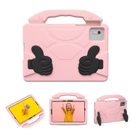 EIDERWOOD Xiaomi Redmi Pad 2 / SE / 6 / 5 / Lenovo Tab M11 / Samsung Galaxy Tab S10 FE / S9 FE / S9 / S8 / S7 Barn Deksel m. Thumb Kickstand - Rosa