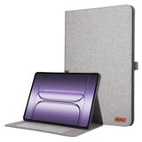 OnePlus Pad 3 Kunstskinn Flip Deksel m. Kortholder & Ståfunksjon - Grå