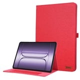 OnePlus Pad 3 Kunstskinn Flip Deksel m. Kortholder & Ståfunksjon - Rød
