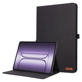 OnePlus Pad 3 Kunstskinn Flip Deksel m. Kortholder & Ståfunksjon - Svart