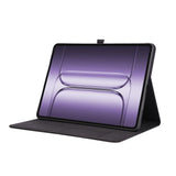 OnePlus Pad 3 Kunstskinn Flip Deksel m. Kortholder & Ståfunksjon - Svart