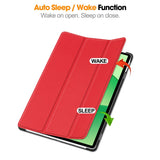 OnePlus Pad Lite EIDERWOOD Kunstskinn Flip Deksel m. Ståfunksjon - Rød