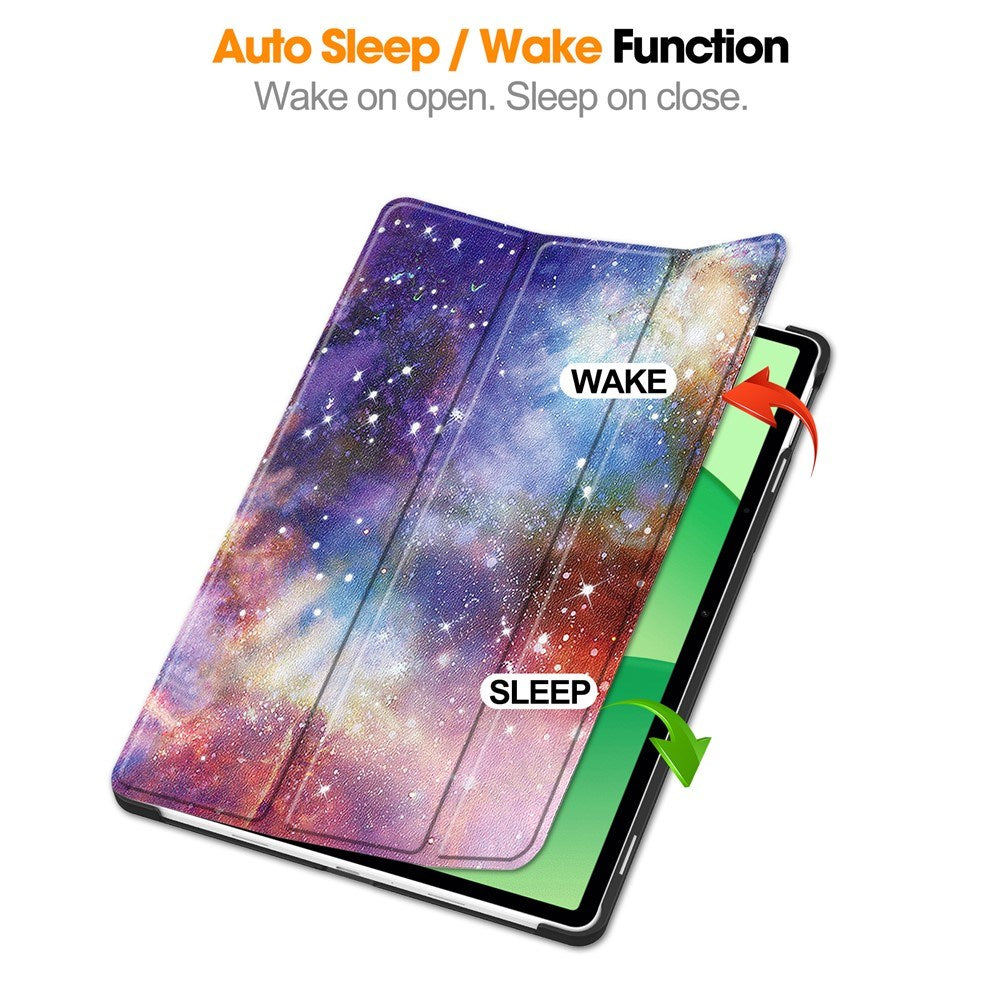 EIDERWOOD OnePlus Pad Lite Kunstskinn Flip Deksel - Galakse