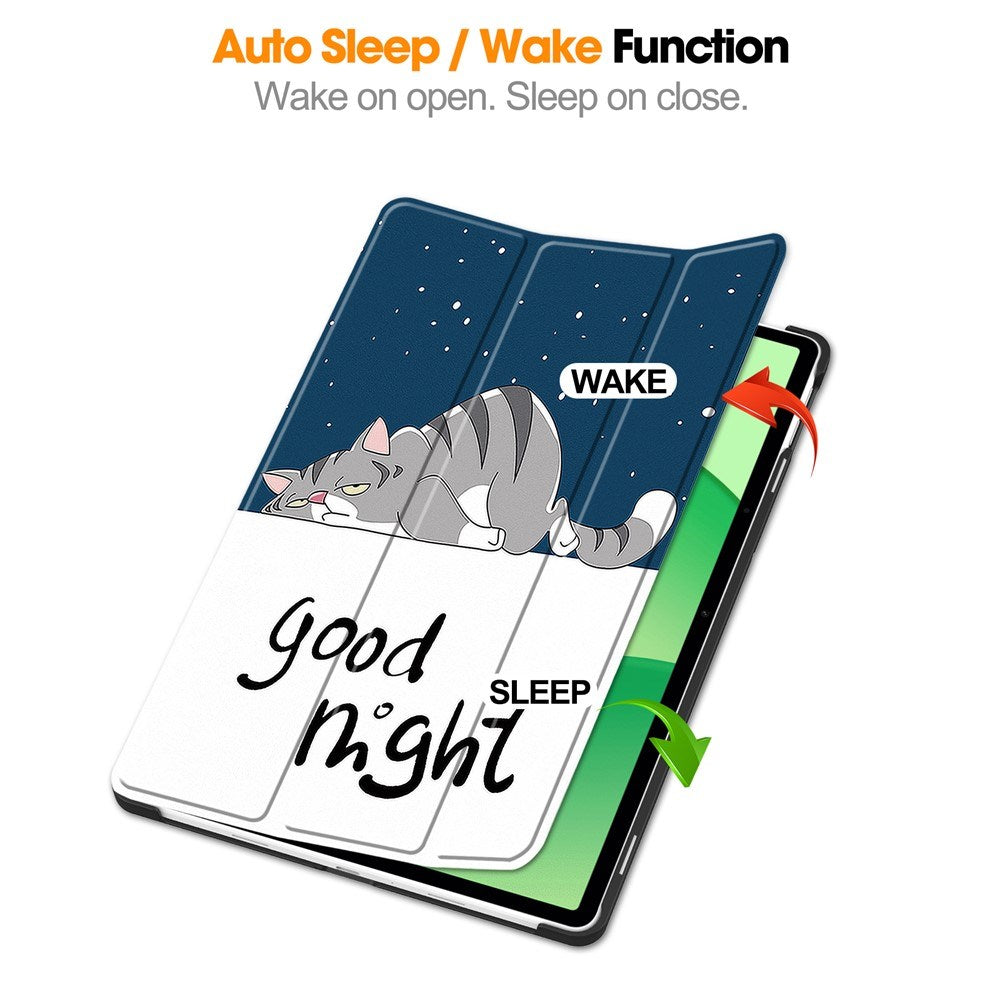 EIDERWOOD OnePlus Pad Lite Kunstskinn Flip Deksel - Kat