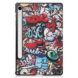 EIDERWOOD Samsung Galaxy Tab S11 / S10 Lite Kunstskinn Flipp Deksel med Motiv - Graffiti