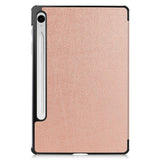 EIDERWOOD Samsung Galaxy Tab S11 / S10 Lite Tri-Fold Kunstskinn Flip Deksel – Rose Gold