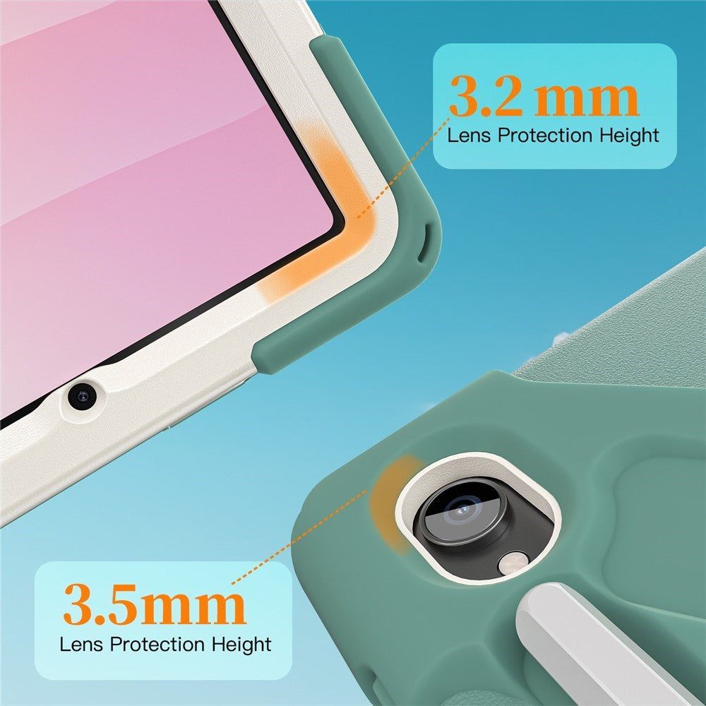 EIDERWOOD Samsung Galaxy Tab S11 Støtsikkert Deksel med 360 Graders Roterbar Støtte & Borrelåsstropp - Grønn