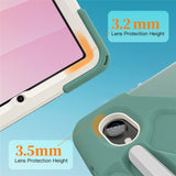 EIDERWOOD Samsung Galaxy Tab S11 Støtsikkert Deksel med 360 Graders Roterbar Støtte & Borrelåsstropp - Grønn