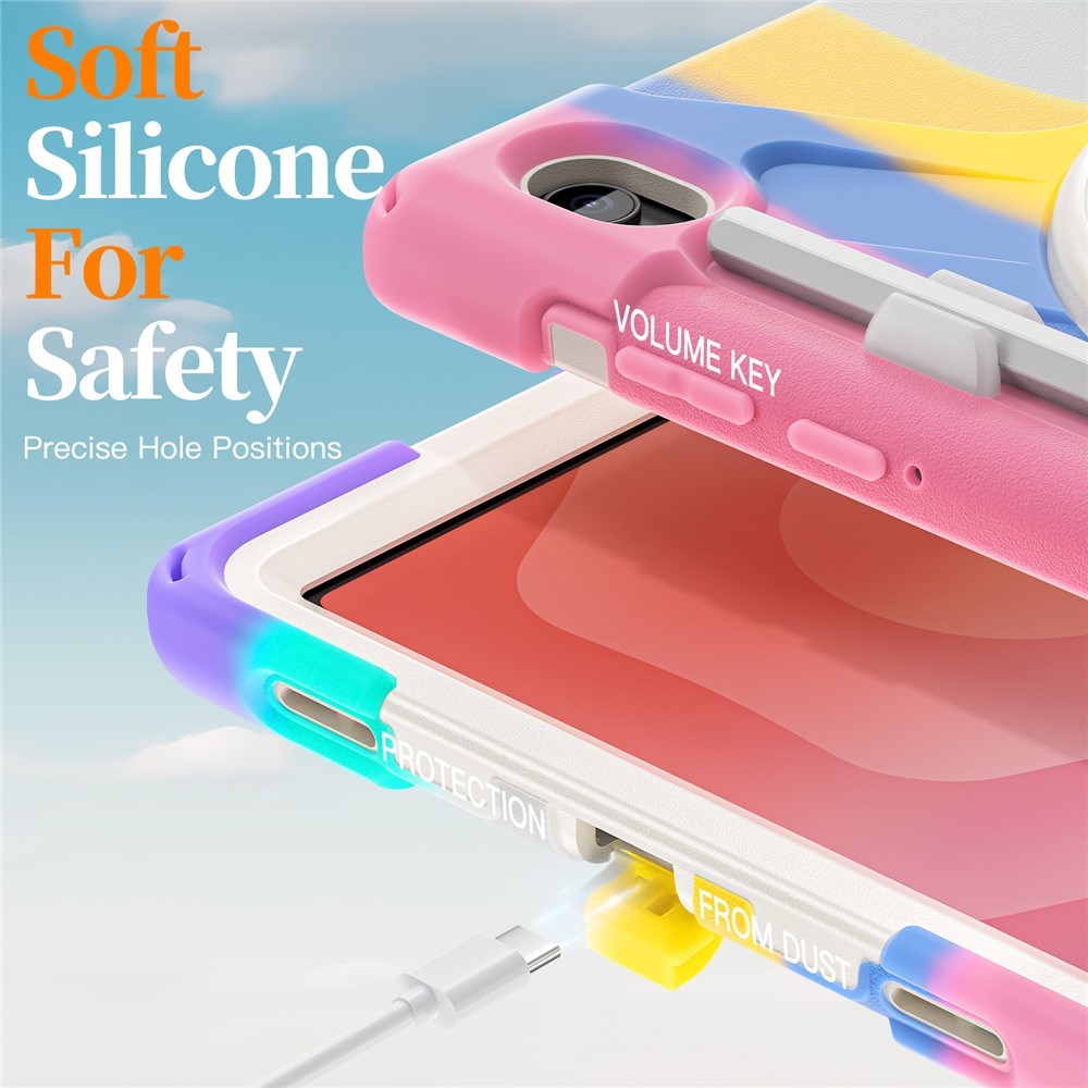 EIDERWOOD Samsung Galaxy Tab S11 Støtsikkert Deksel med 360 Graders Roterbar Støtte & Borrelåsstropp - Multi