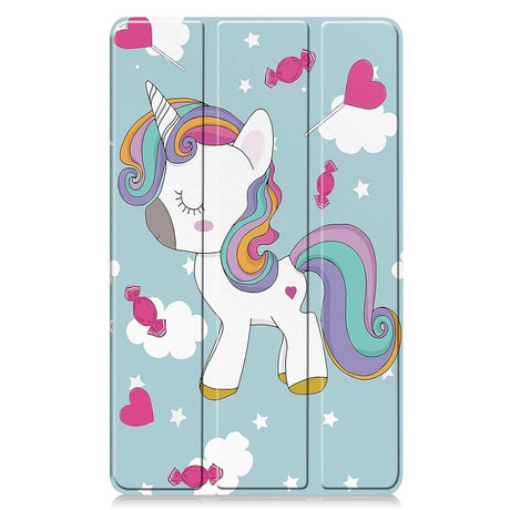 EIDERWOOD Samsung Galaxy Tab A11 Kunstskinn Flipp Deksel med Motiv - Enhjørning