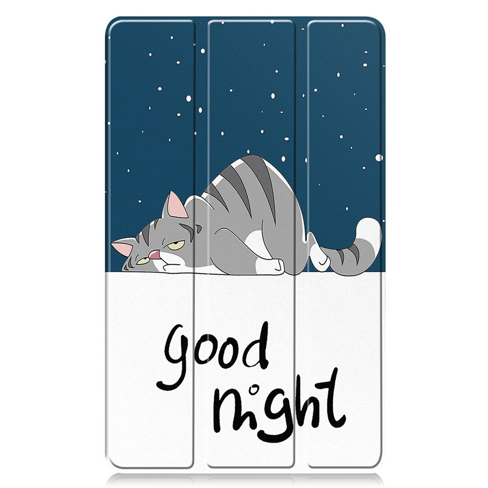 EIDERWOOD Samsung Galaxy Tab A11 Kunstskinn Flipp Deksel med Motiv - Sovende Katt