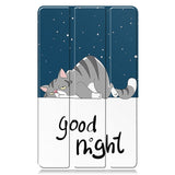 EIDERWOOD Samsung Galaxy Tab A11 Kunstskinn Flipp Deksel med Motiv - Sovende Katt