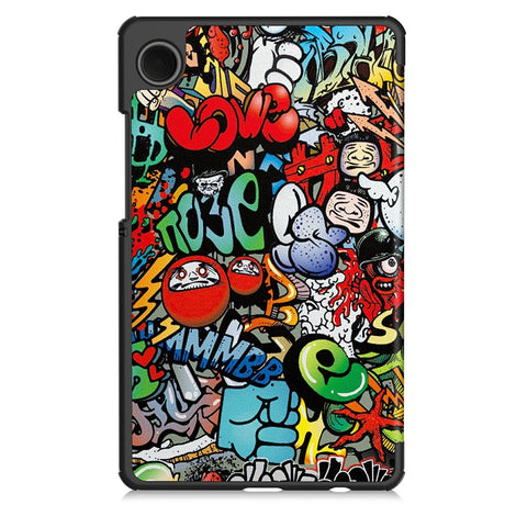 EIDERWOOD Samsung Galaxy Tab A11 Kunstskinn Flipp Deksel med Motiv - Graffiti