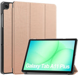 Samsung Galaxy Tab A11+ (Plus) EIDERWOOD Kunstskinn Deksel med Stativfunksjon - Rose Gold