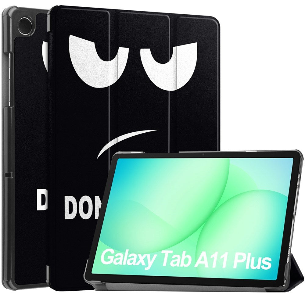 Samsung Galaxy Tab A11+ (Plus) EIDERWOOD Kunstskinn Flipp Deksel med Motiv - "Don't Touch Me"