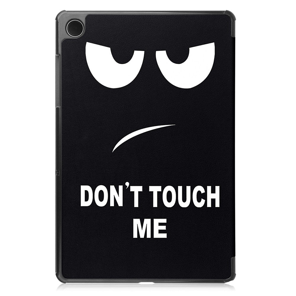 Samsung Galaxy Tab A11+ (Plus) EIDERWOOD Kunstskinn Flipp Deksel med Motiv - "Don't Touch Me"