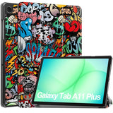 Samsung Galaxy Tab A11+ (Plus) EIDERWOOD Kunstskinn Flipp Deksel med Motiv - Graffiti