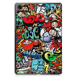 Samsung Galaxy Tab A11+ (Plus) EIDERWOOD Kunstskinn Flipp Deksel med Motiv - Graffiti